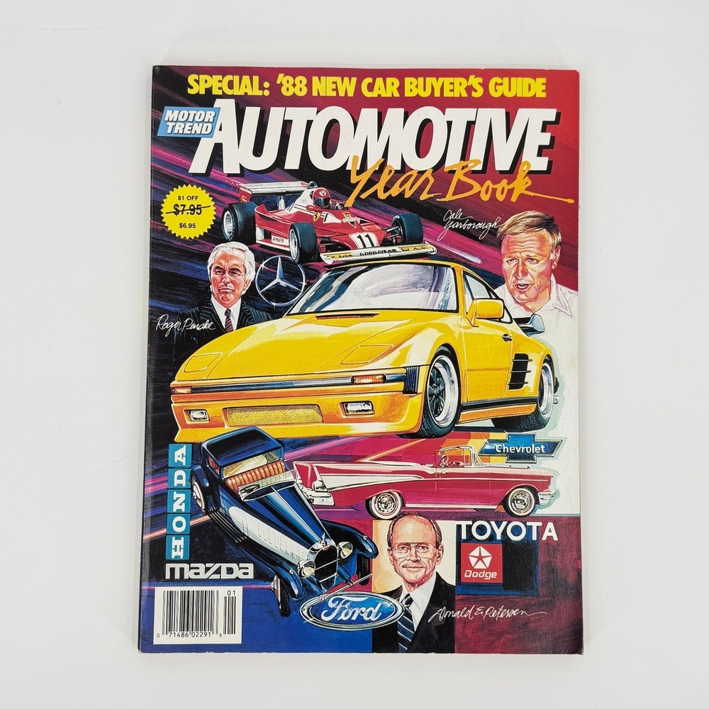 Motor Trend Automotive Year Book 1988 New Car Guide Porsche Mercedes Ford